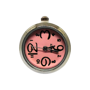 Chic Designer Pink Dial Ring Watch