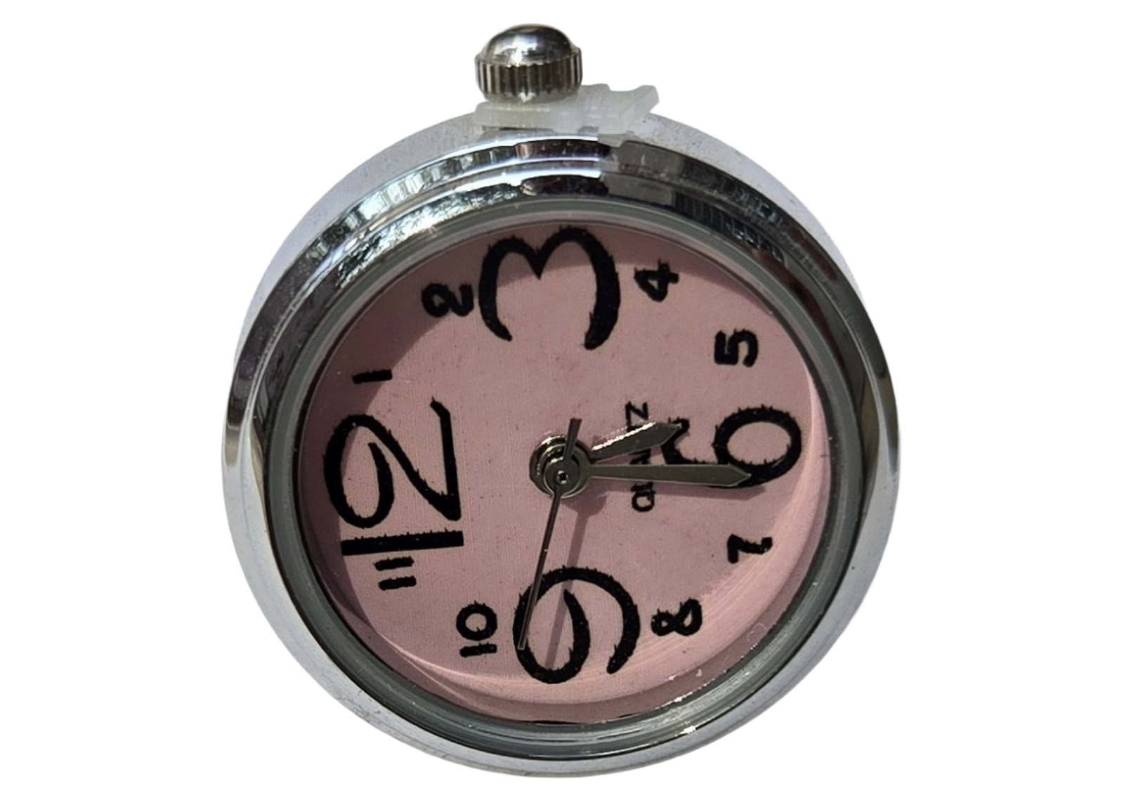 Chic Designer Pink Dial Ring Watch